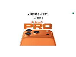 iPhone 17 Pro - nuo 1339 Eur