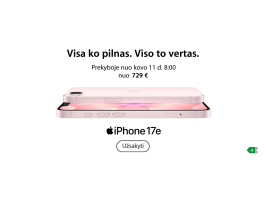 iPhone 17e - užsisakykite