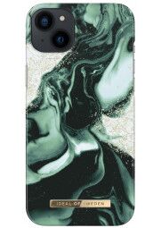 IDEAL OF SWEDEN dėklas iPhone 14 Plus Golden Olive Marble