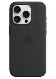 APPLE iPhone 15 Pro silikoninis dėklas su MagSafe Black