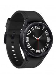 Samsung Watch6 classic 43mm juodos spalvos is priekio kampu kaire puse