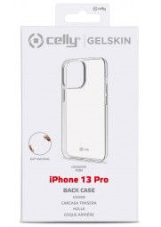 CELLY iPhone 13 Pro silikoninis dėklas skaidrus pakuotė