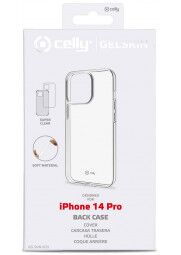 CELLY iPhone 14 Pro silikoninis dėklas skaidrus