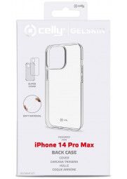 CELLY iPhone 14 Pro Max silikoninis dėklas skaidrus pakuotė