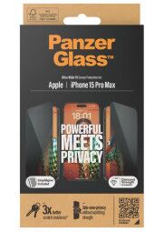 PANZERGLASS UWF Privacy grūdintas apsauginis stikliukas iPhone 15 Pro Max