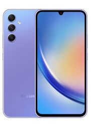 Samsung Galaxy A34 5G violetinė spalva priekis ir nugarėlė, 1 nuotrauka