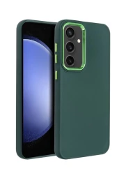 Smart Samsung Galaxy S25 Ultra frame dėklas, žalia, 1 nuotrauka