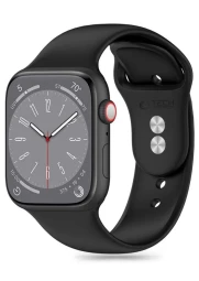 Techprotect Apple Watch 42 | 44 | 45 mm silikoninis dirželis, juodas, 1 nuotrauka