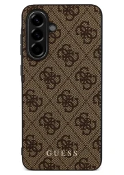 Guess Samsung Galaxy A56 Metal Logo dėklas, ruda, 1 nuotrauka