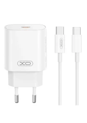 Xo tinklo įkroviklis su USB-C jungtimi ir USB-C laidu - 25W, 1 - nuotrauka
