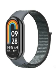 Beline Xiaomi Band 8 9 10 medžiaginis dirželis, pilka, 1 nuotrauka