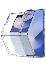 Techprotect Samsung Galaxy Flip7 flexair hybrid dėklas, skaidri, 1 nuotrauka