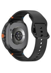 Techprotect Samsung Galaxy Watch8 Watch8 Classic silikoninis dirželis, juoda, 1 nuotrauka