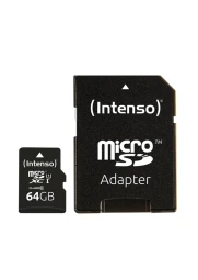 Intenso MicroSDXC Premium atminties kortelė 64GB,1 nuotrauka