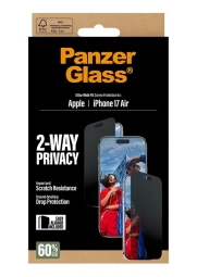  Panzerglass iPhone 17 Air privacy stikliukas, skaidri, 1 nuotrauka