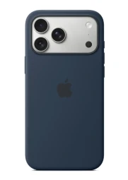 Apple iPhone 17 Pro Max silikoninis dėklas su MagSafe, Vidurnakčio mėlyna, 1 nuotrauka