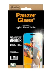 Panzerglass iPhone 17 Pro Max anti-reflective armor stikliukas, skaidri, 1 nuotrauka