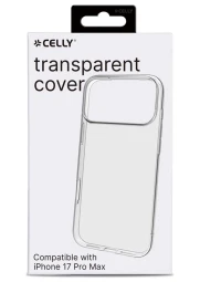 Celly iPhone 17 Pro Max skaidrus silikoninis dėklas, 1 nuotrauka