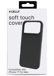 Celly iPhone 17 Pro Max Cromo silikoninis dėklas, juoda, 1 nuotrauka