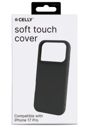 Celly iPhone 17 Pro Cromo silikoninis dėklas, juoda, 1 nuotrauka