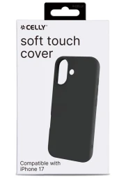 Celly iPhone 17 Cromo silikoninis dėklas, juoda, 1 nuotrauka