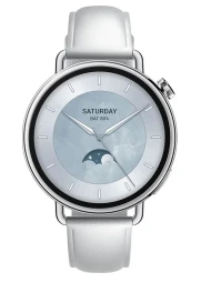 Xiaomi Watch S4 41mm, sidabrinis su odiniu diržellu, 1 nuotrauka