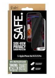 Safe iPhone 16e/14/13/13 Pro privacy grūdintas apsauginis stikliukas, 1 nuotrauka