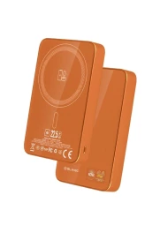 Blavec BJ-04 MagSafe belaidė išorinė baterija -10000 mAh, oranžinė, 1 nuotrauka