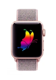 Techprotect Apple Watch 40 41 42 mm Nylon dirželis, rožinė spalva, 1 nuotrauka