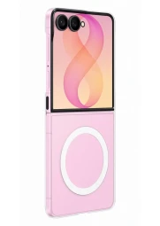  Samsung Galaxy Flip8 skaidrus magnetinis dėklas, skaidri, 1 nuotrauka