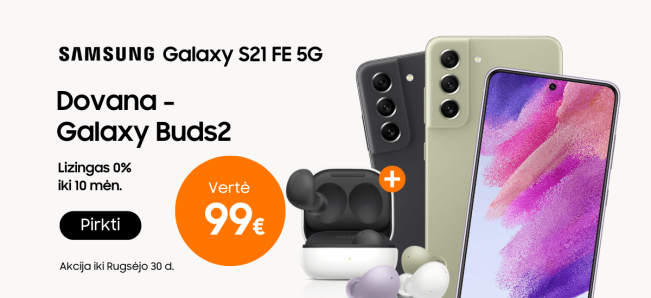 Samsung Galaxy S21 Fe akcija dovana Buds2