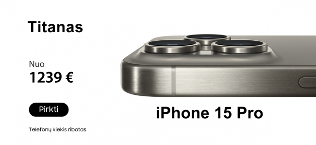 iPhone 15 Pro jau prekyboje