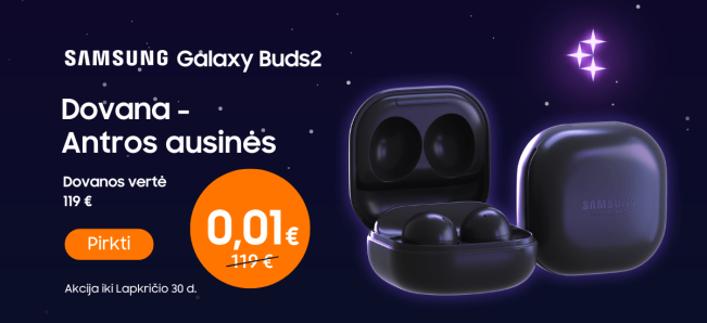 Samsung Galaxy Buds2 ausinės dovanų