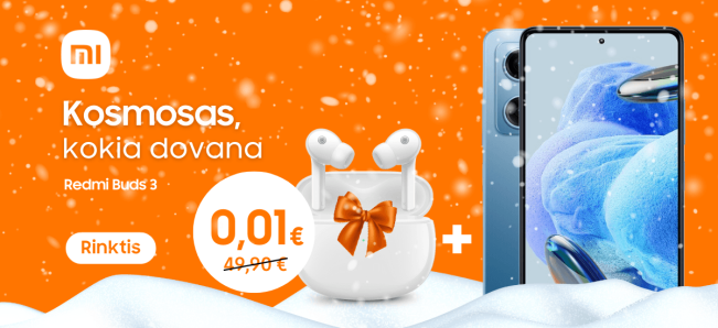 Dovana Xiaomi Redmi Buds 3 ausines