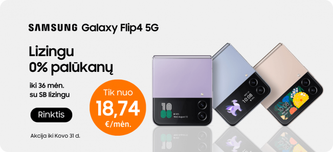 Samsung Galaxy Flip4 lizingo akcija | Mobili prekyba