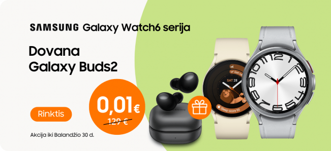 Samsung Galaxy Watch6 su dovana - Galaxy Buds2. Mobili prekyba