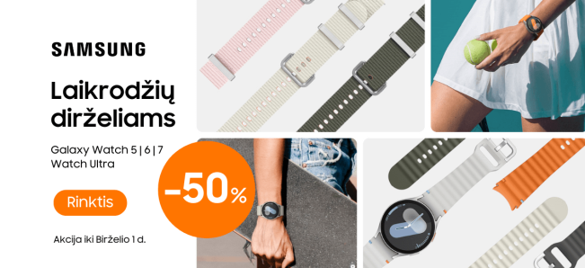 Samsung laikrodžių dirželiams 50% nuolaida, Mobili prekyba