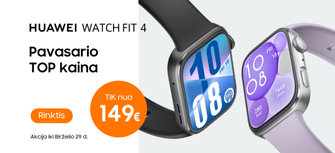 Huawei Watch Fit 4 akcija, naujiena, Mobili prekyba