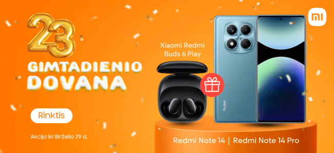 Dovana - Redmi Buds 6 Play ausinės, Mobili prekyba