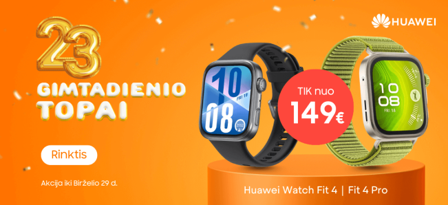 Huawei Watch Fit 4 akcija, naujiena, Mobili prekyba