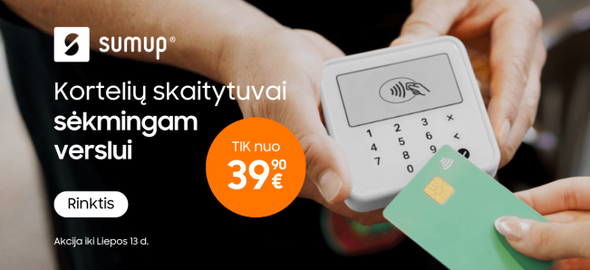 Sumup kortelių skaitytuvai - bet kokio tipo verslui, Mobili prekyba