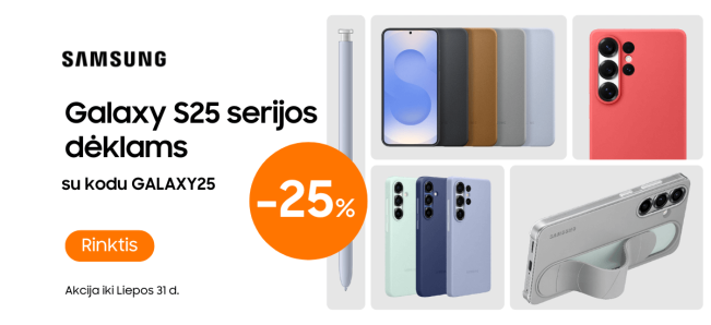 Samsung Galaxy S25 serijos d4klams -25%, Mobili prekyba