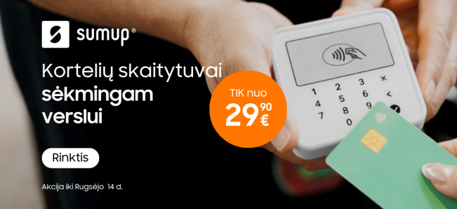Sumup kortelių skaitytuvai - bet kokio tipo verslui, Mobili prekyba