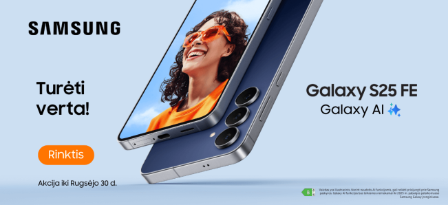 Samsung Galaxy S25 FE akcija, naujiena, Mobili prekyba