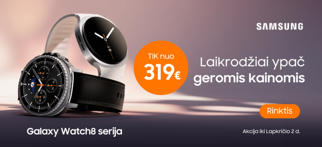 Samsung Galaxy Watch8 serija akcija nuo 319 Eur, Mobili prekyba