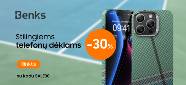 Benks dėklams 30% nuolaida, Mobili prekyba