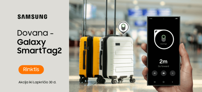 Perkant vieną Samsung Galaxy SmartTag2 - antras dovanų, Mobili prekyba