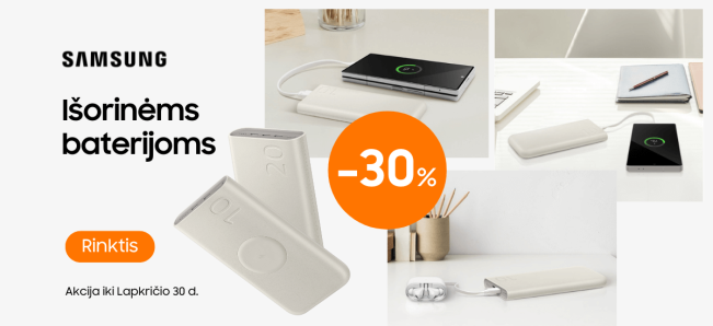 Samsung išorinėms baterijoms -30%, Mobili prekyba