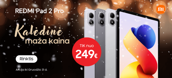 Xiaomi Redmi Pad 2 Pro Kalėdinė akcija, Mobili prekyba