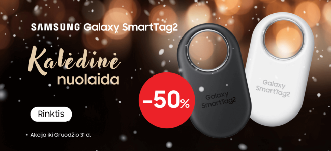Samsung Galaxy SmartTag2 50% nuolaida, Mobili prekyba